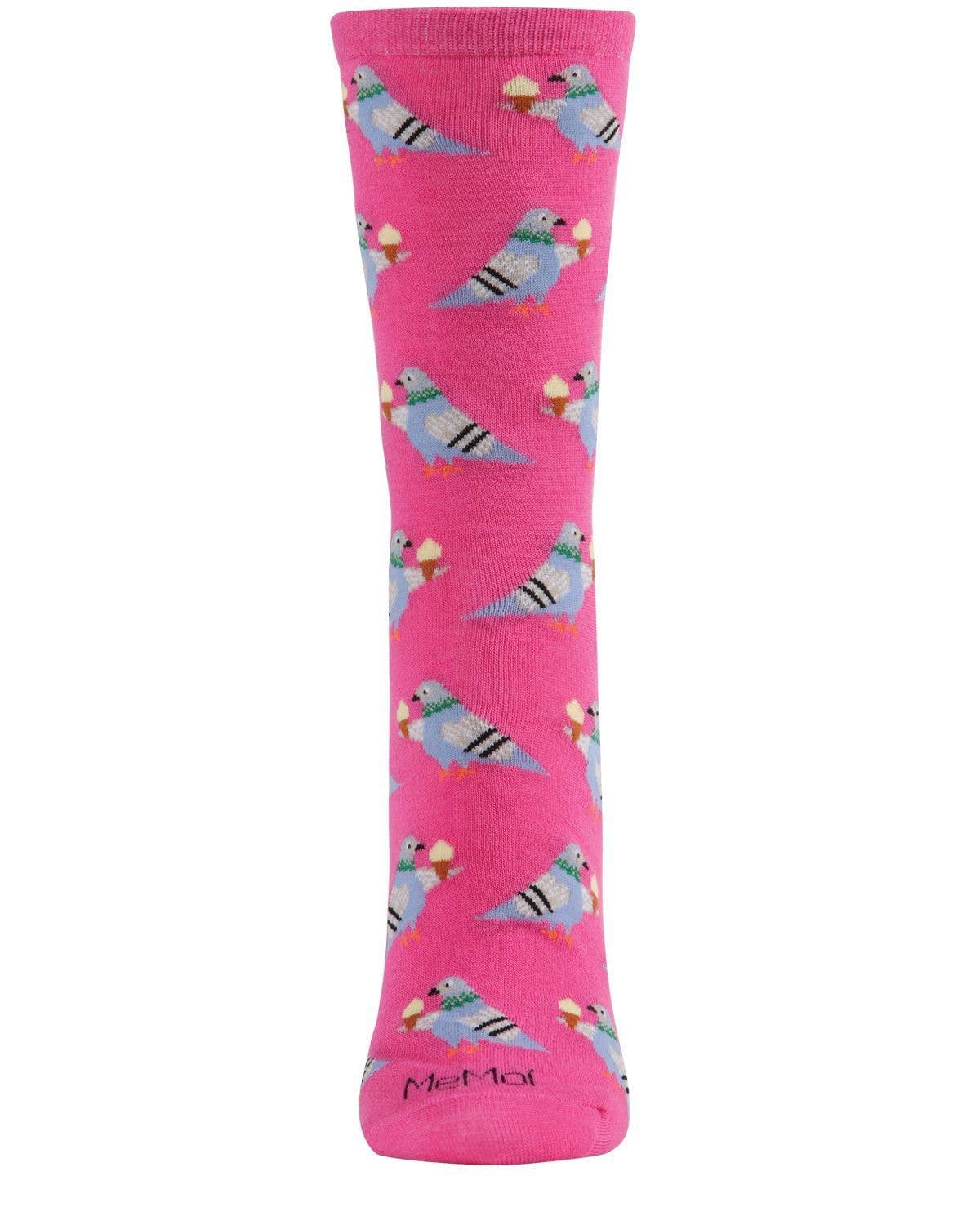 MeMoi Feed the NYC Pigeons Bamboo Crew Socks