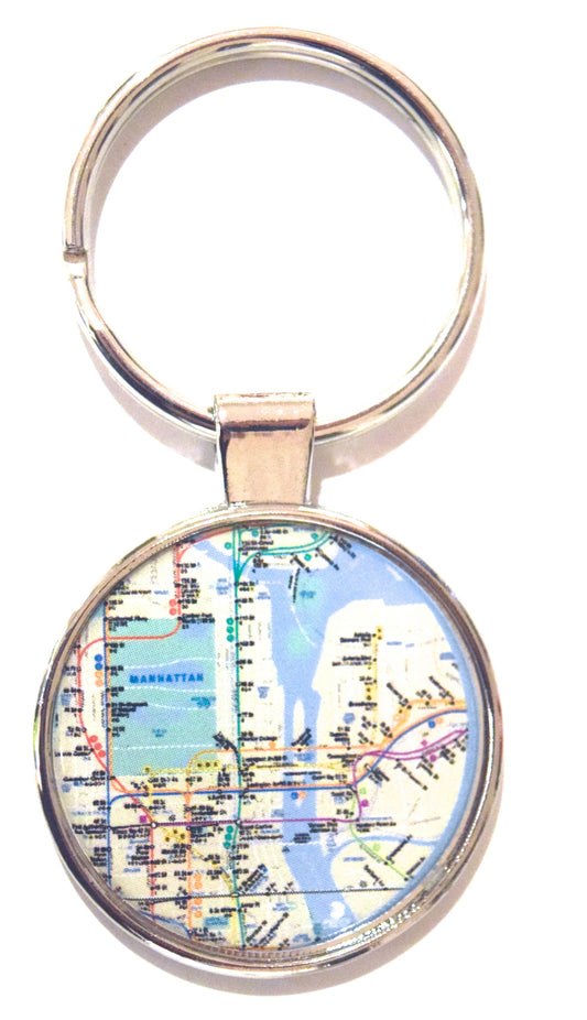Mary Ellis - New York City Keychain MTA Subway Map