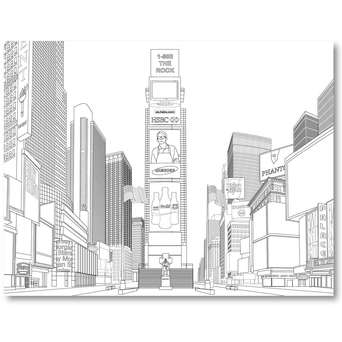Color NYC Landmarks coloring book