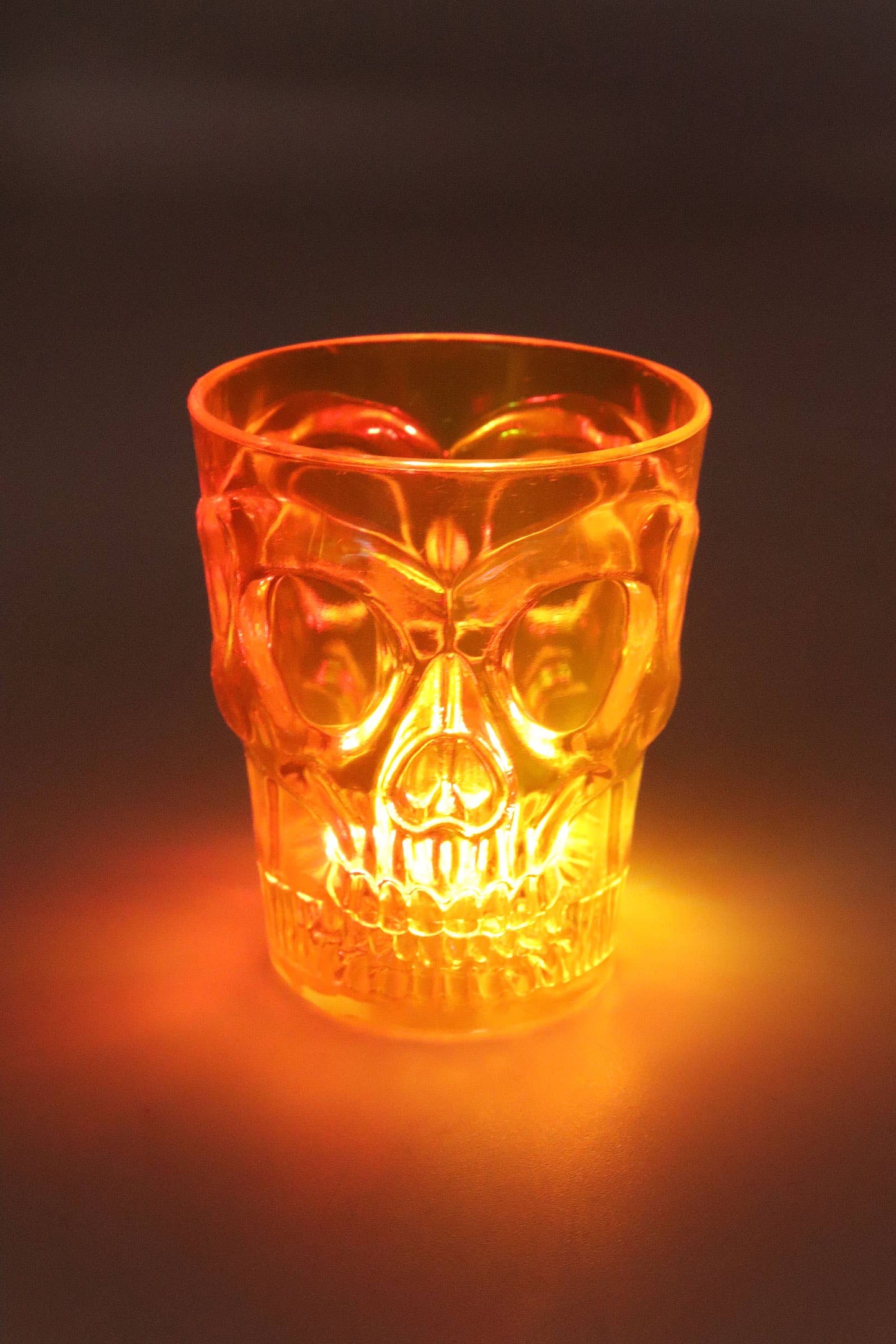 Halloween Skull Led Color Plastic Shot Glass