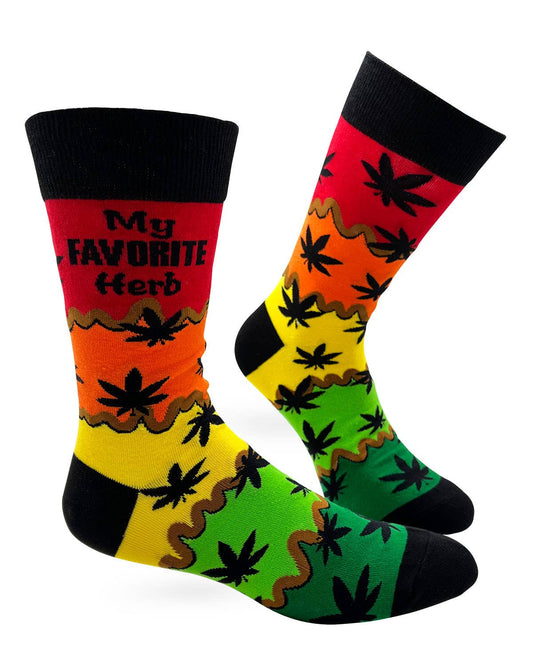 My Favorite Herb Men's Novelty Crew Socks