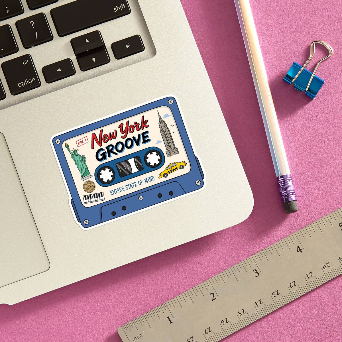 New York Groove Cassette Tape NYC Die Cut Sticker