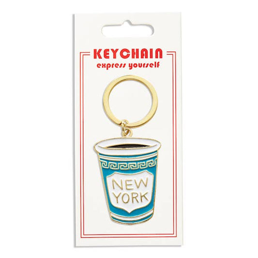 New York City Coffee Cup Keychain