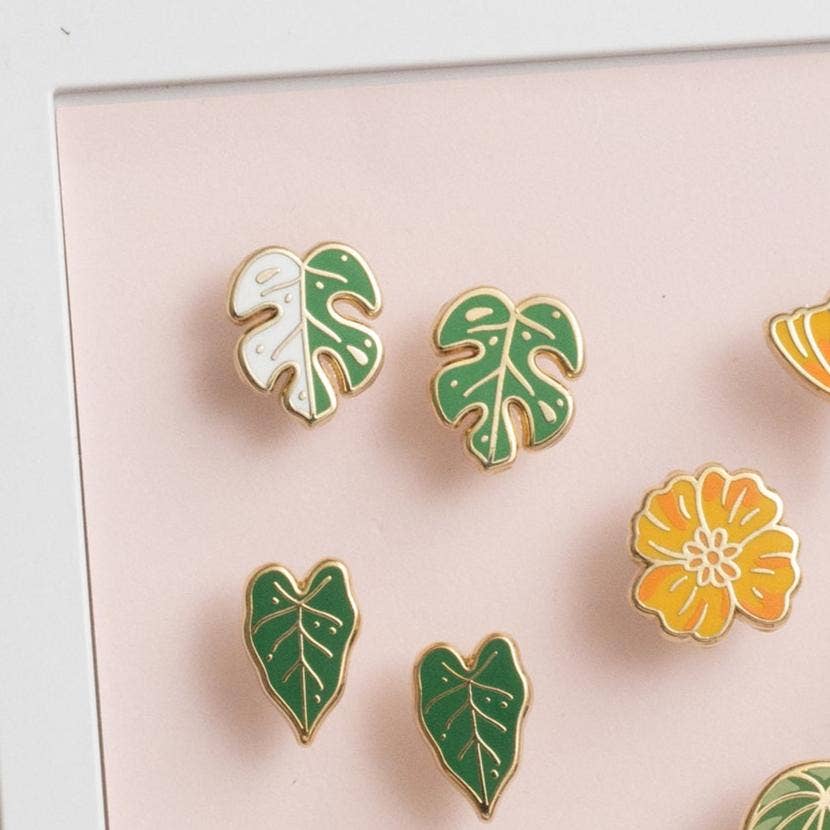 Monstera Albo Earrings