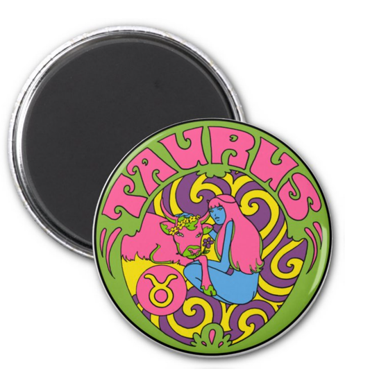 Astral Weekend - Taurus Zodiac Metal Magnet