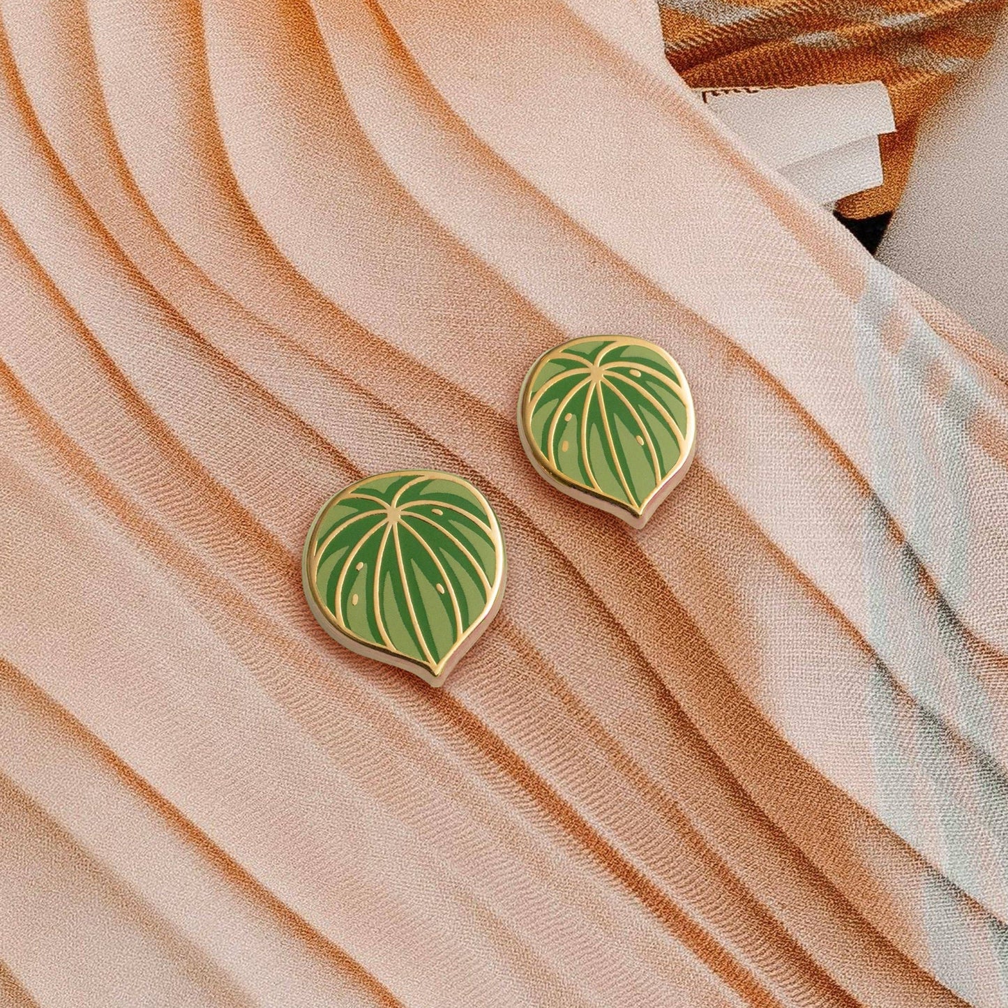 Watermelon Peperomia Earrings