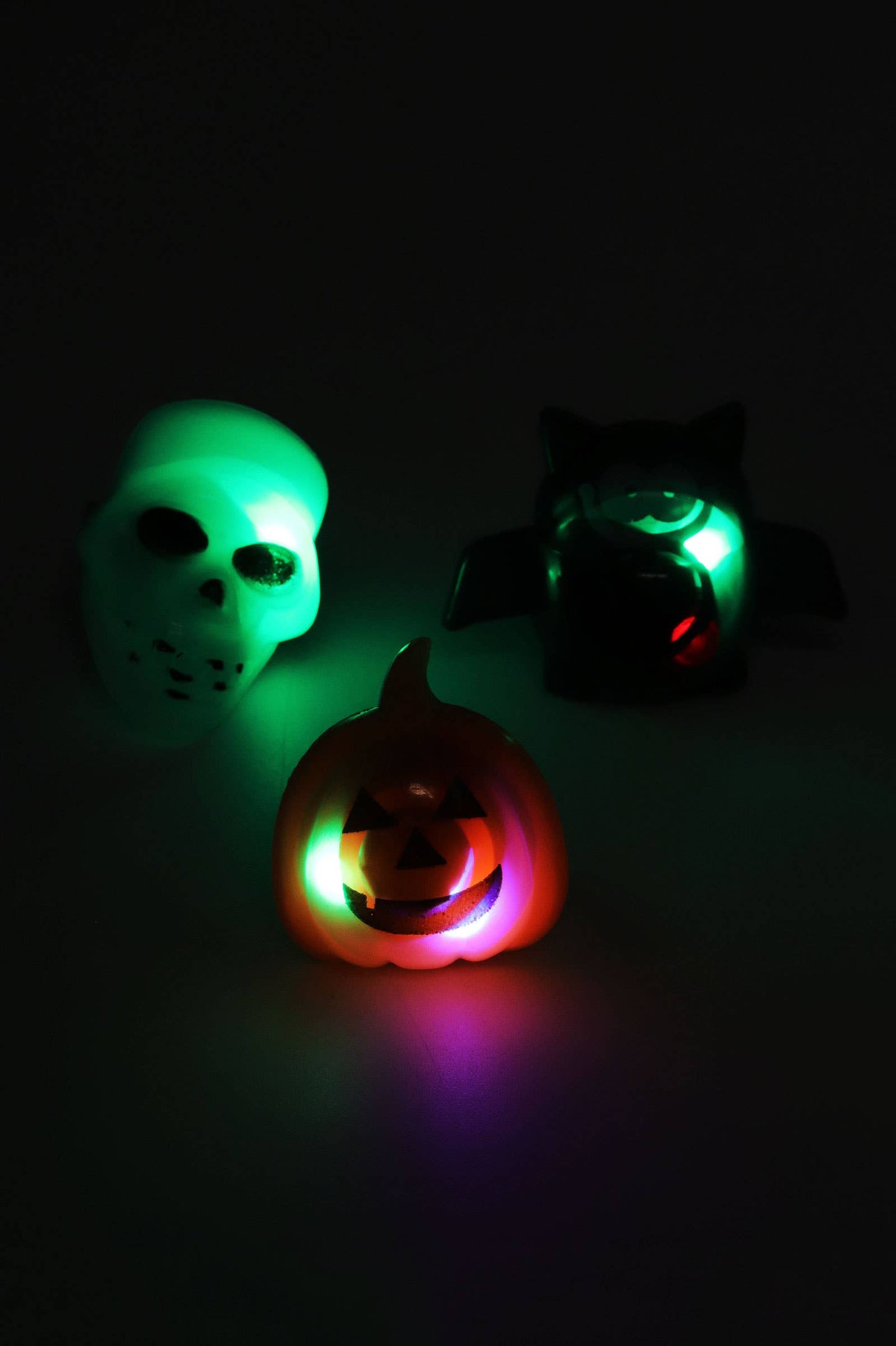 Halloween Ornament Led Light-up Ring - 24 Pcs