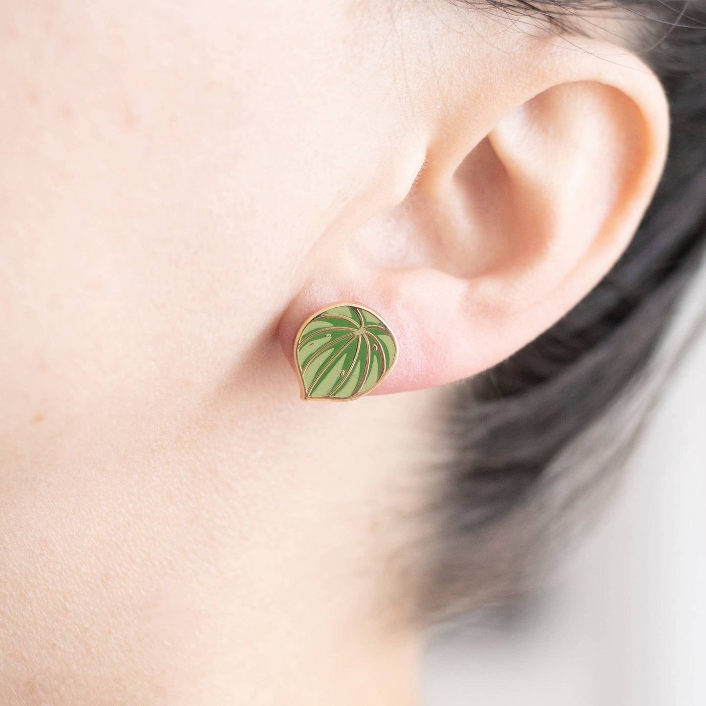 Watermelon Peperomia Earrings