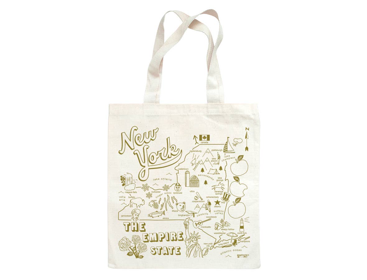 New York State Grocery Tote  - Cotton Canvas, USA Made