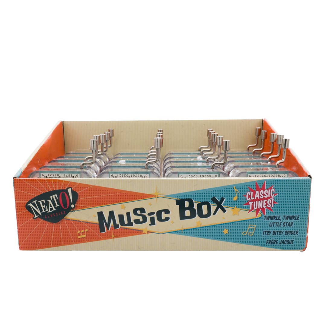 Neato! Music Box, Hand Crank, 2"- Retro Classic, vintage toy