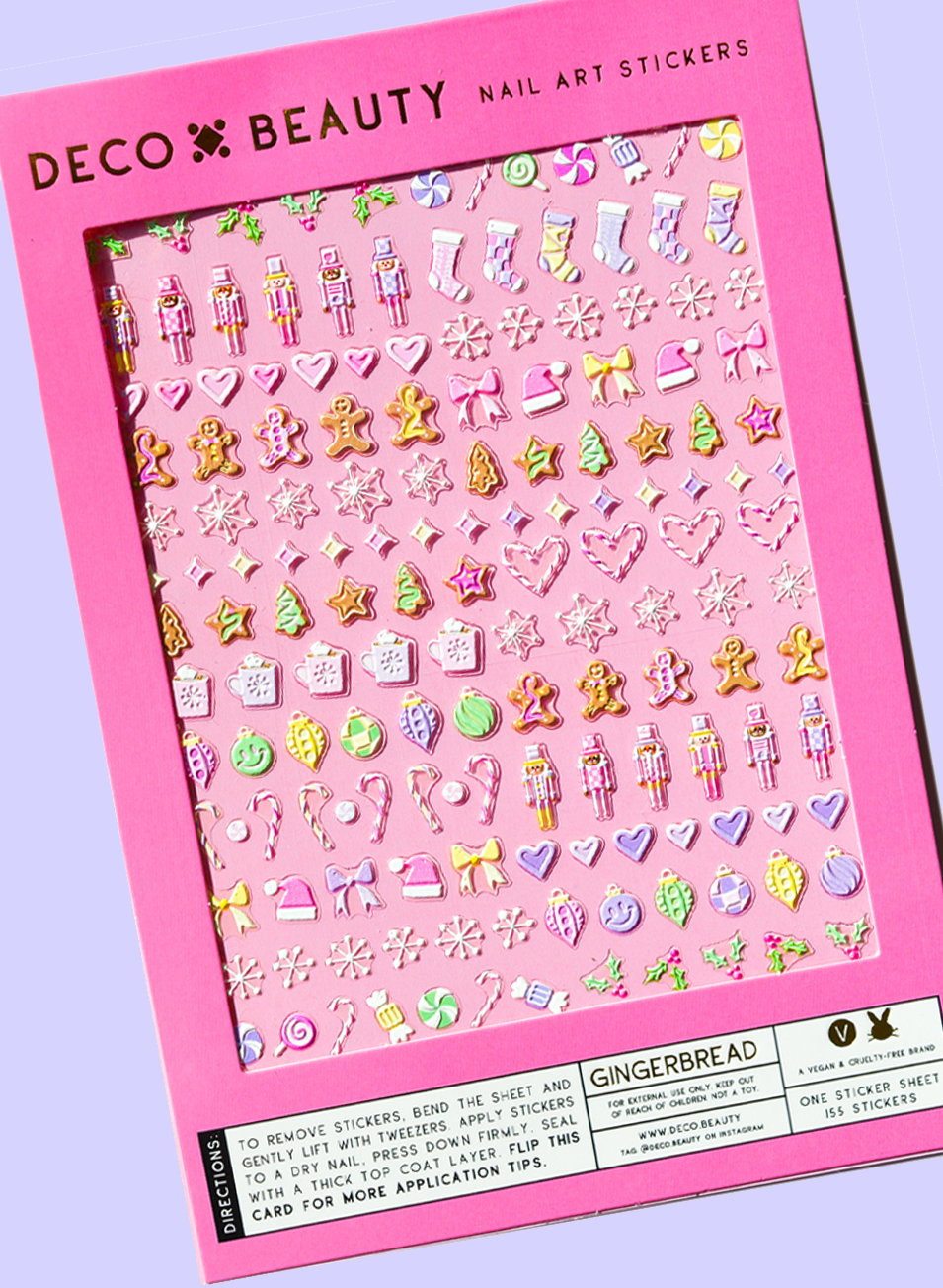 Nail Art Stickers - GINGERBREAD (Holiday)