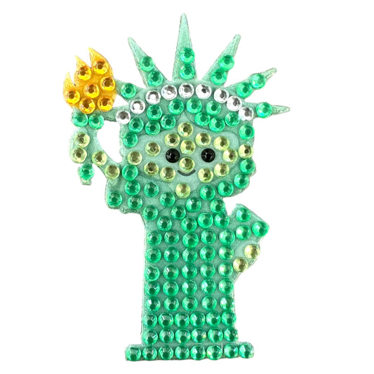 Statue of Liberty Rhinestone Sticker 2" Cut to Shape