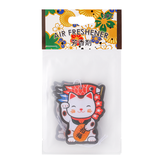 Lucky Cat 3 Piece Air Freshener Pack White Sage Scent (6/168)