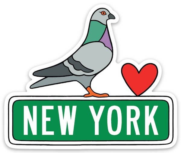 New York Pigeon Die Cut Sticker
