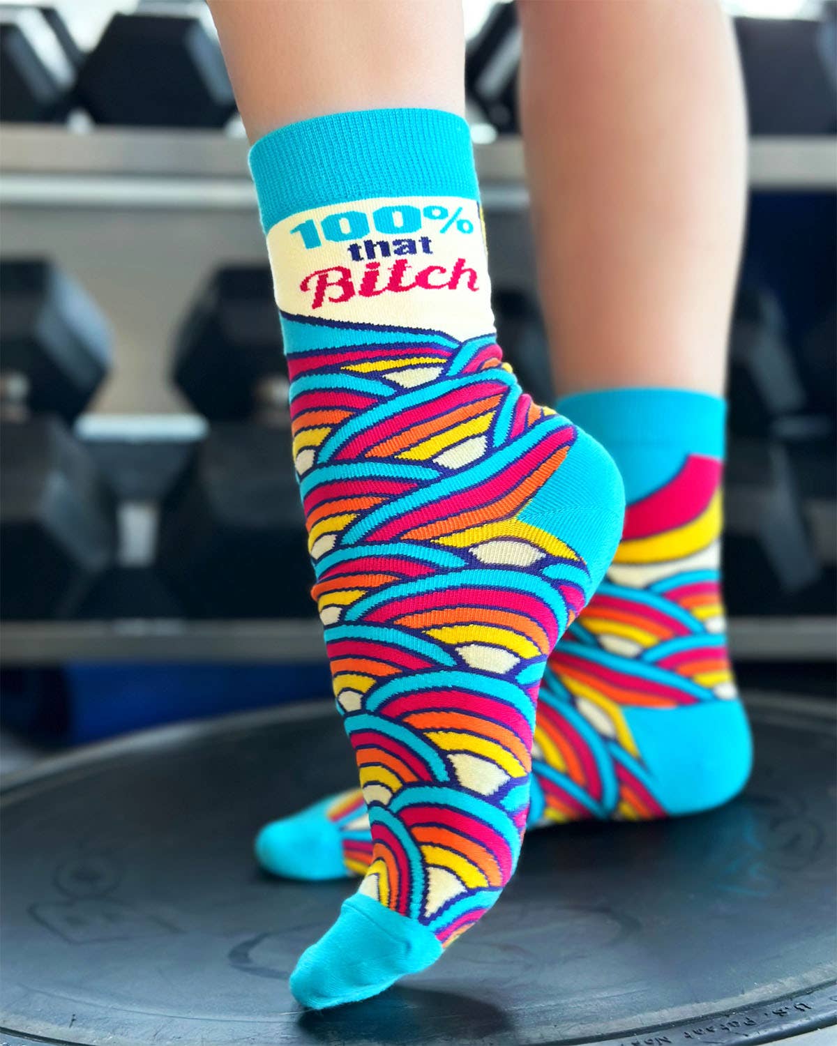 100% That Bitch Ladies' Novelty Crew Socks