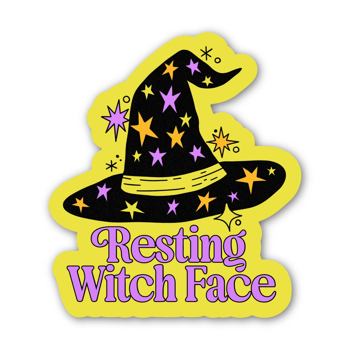 Resting Witch Face Spooky Witchy Sticker