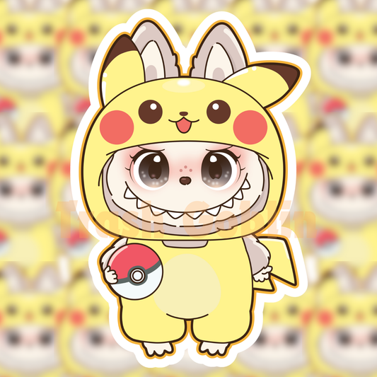 Trash Goblin - Pikachu Labubu Vinyl Sticker