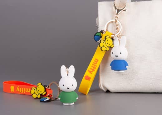 Miffy Charaters Figure Key Holder-Bag Charm, Gift Key Ring