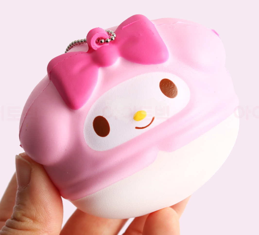 Sanrio Soft Squishy Random Key Ring, Bag Charm-Stress Relief