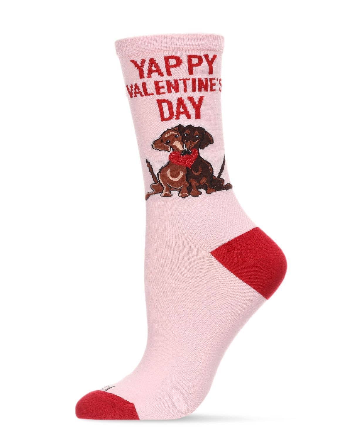 Yappy Vday Bamboo Blend Crew Sock