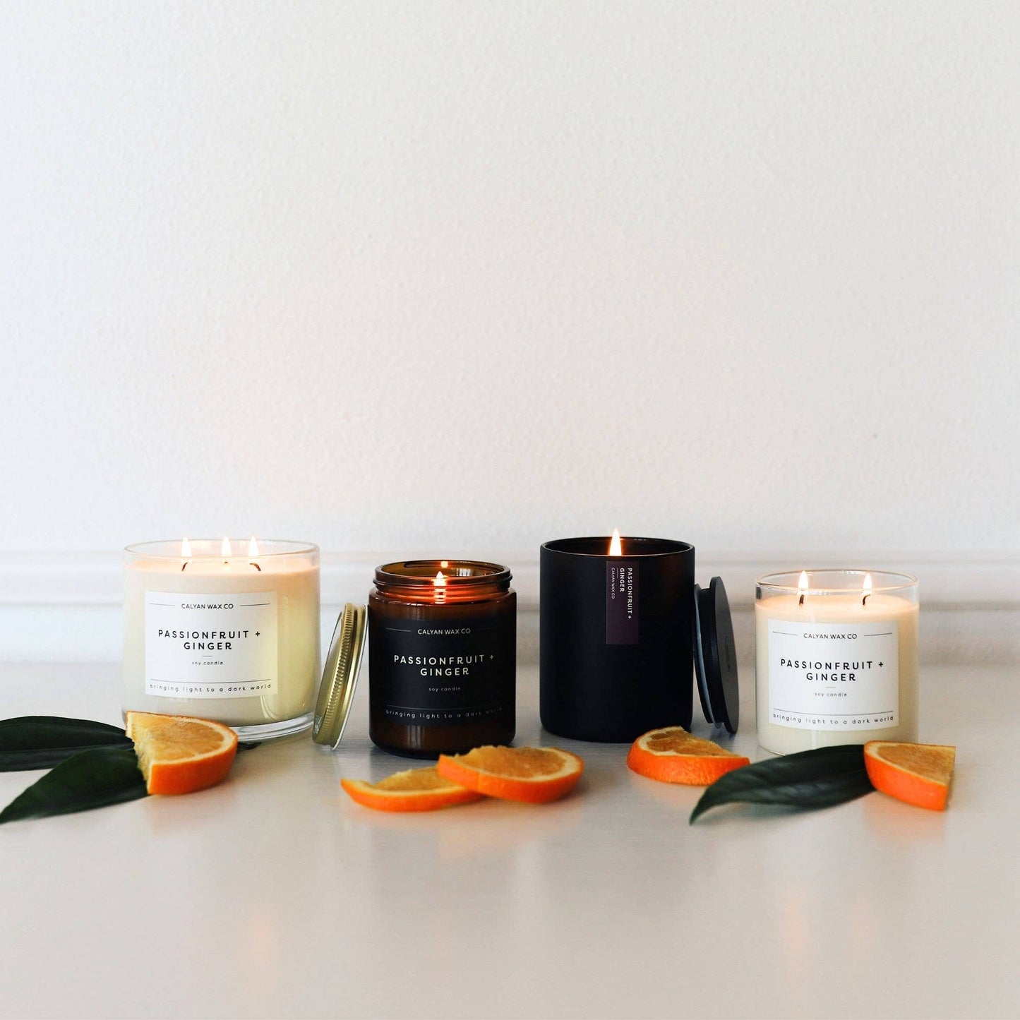Passionfruit + Ginger - Amber Jar Soy Candle