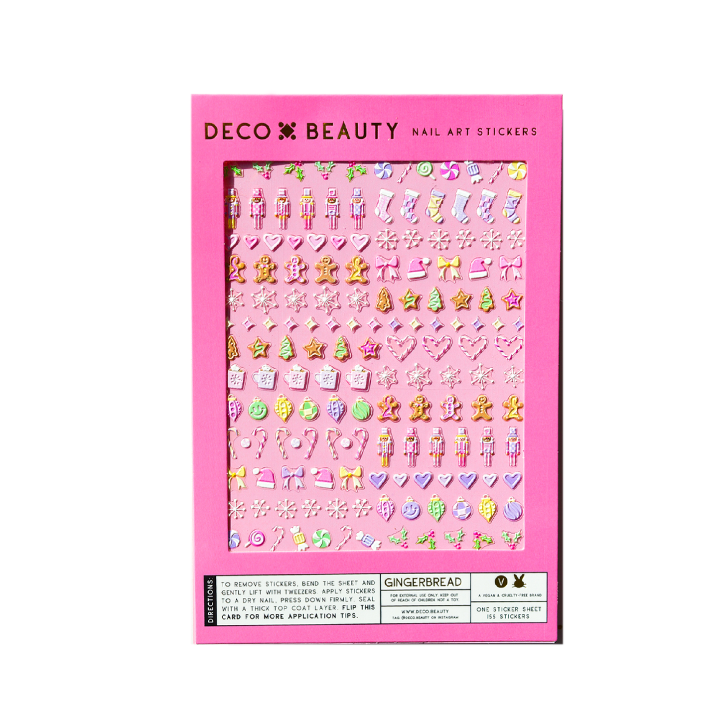 Nail Art Stickers - GINGERBREAD (Holiday)