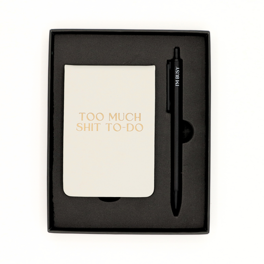 Properly Improper - Too Much Shit To Do - Pocket Journal & Pen Box Set