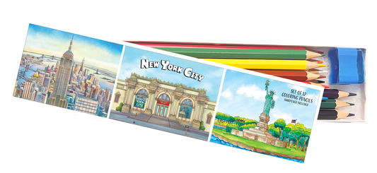 New York City Coloring Pencil Box Set - NYC