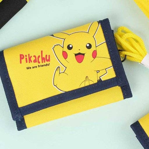 Pokémon Pikachu Velcro Neck Wallet –  Tri-Fold ID Wallet