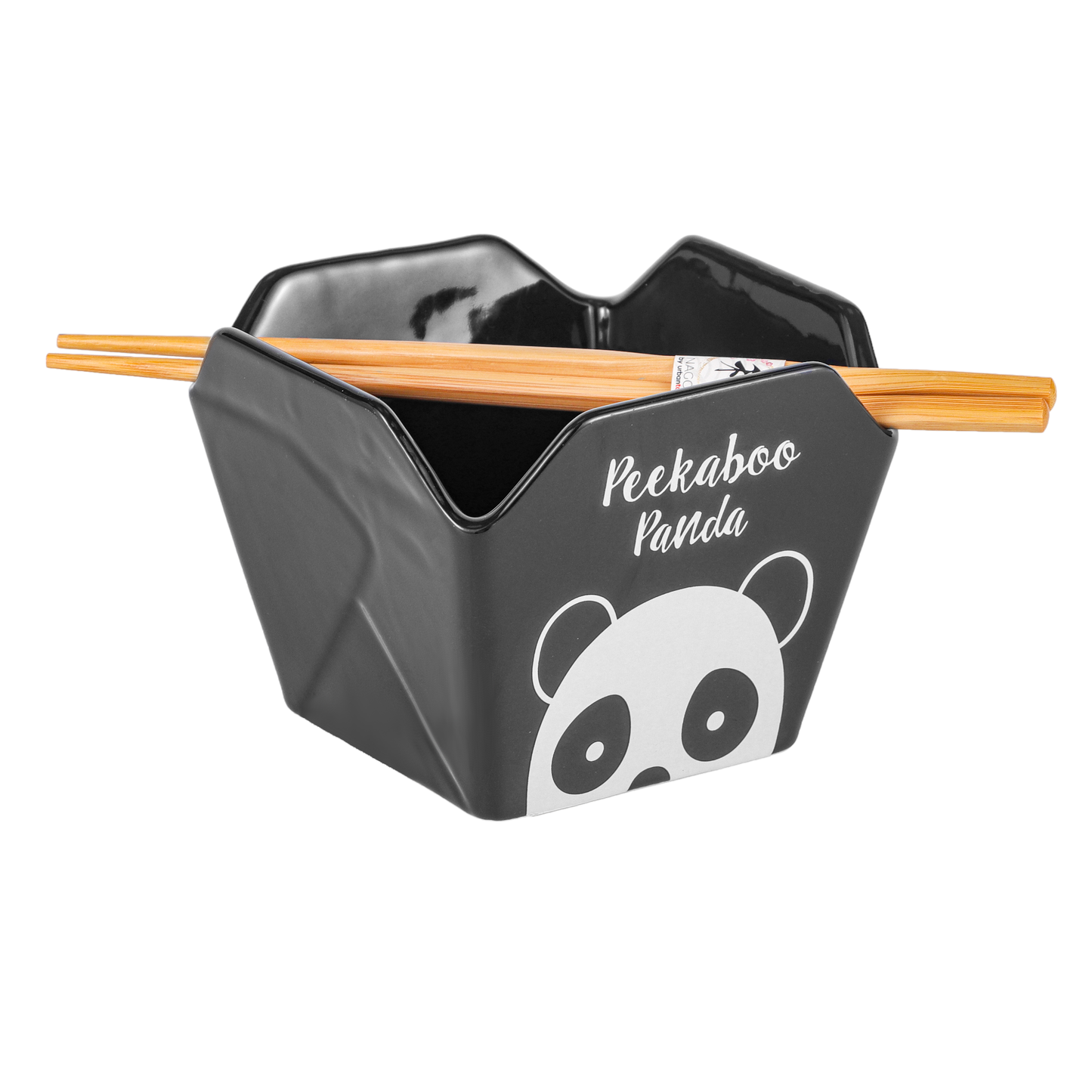 16oz 5"W x 4"H Takeout Box Serving Bowl With Chopsticks Panda (1/24)