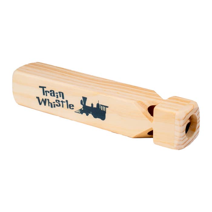 Toysmith - Neato! 7.5" Classic Wooden Train Whistle- Retro Classic
