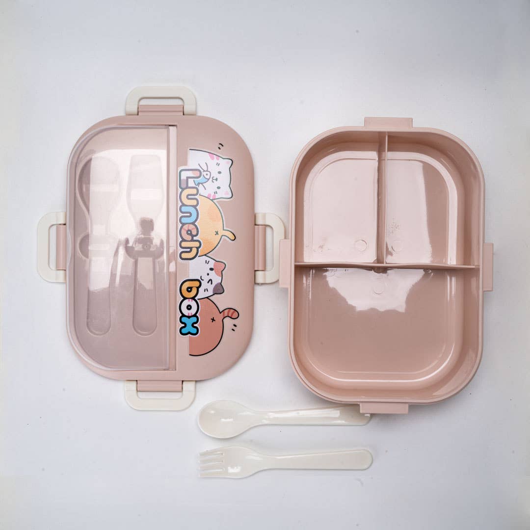 Urban Tokyo - Cat Friends Lunch Box with Spoon and Fork (1/24)