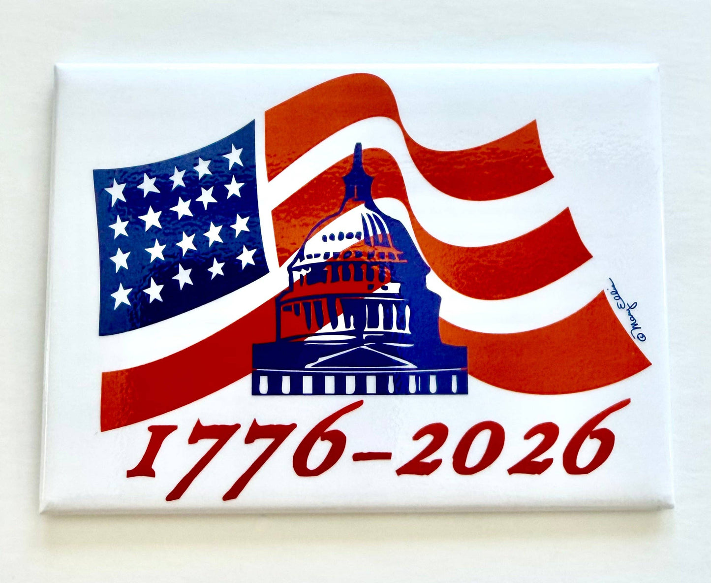 America 250 Birthday Magnet | American Flag Souvenir Gift