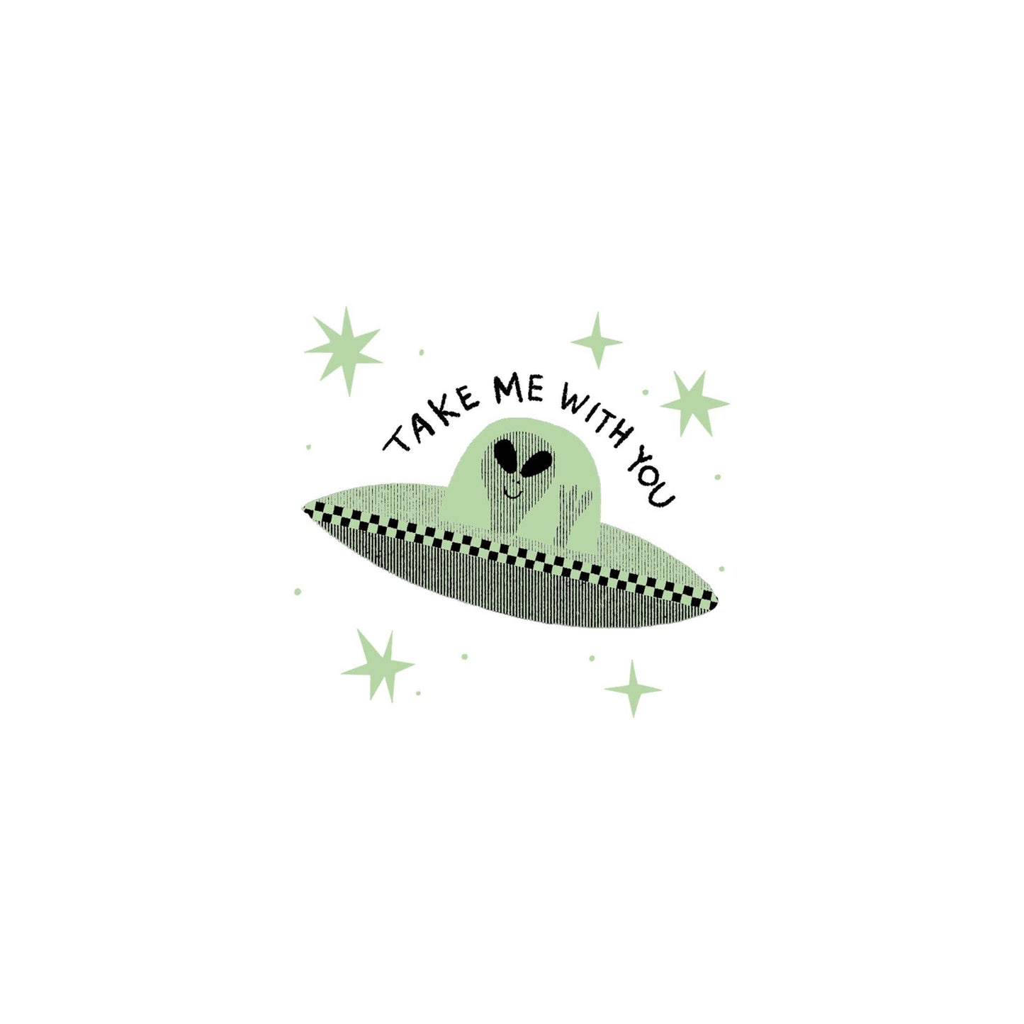 Take Me With You GID Tattoo Pair
