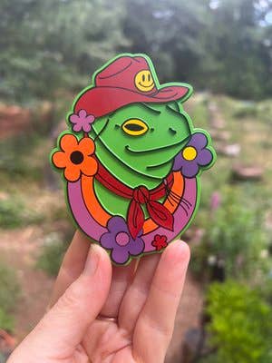 Astral Weekend - Cowboy Howdy Frog Rubber Magnet