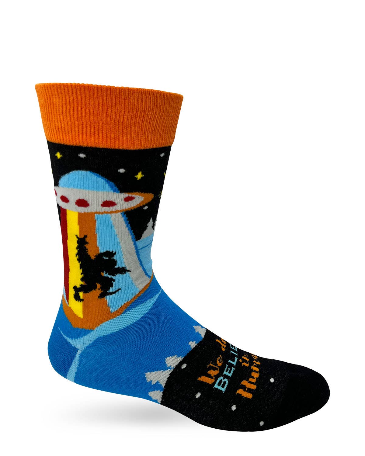 We Don't Believe in Humans Men's Novelty Crew Socks