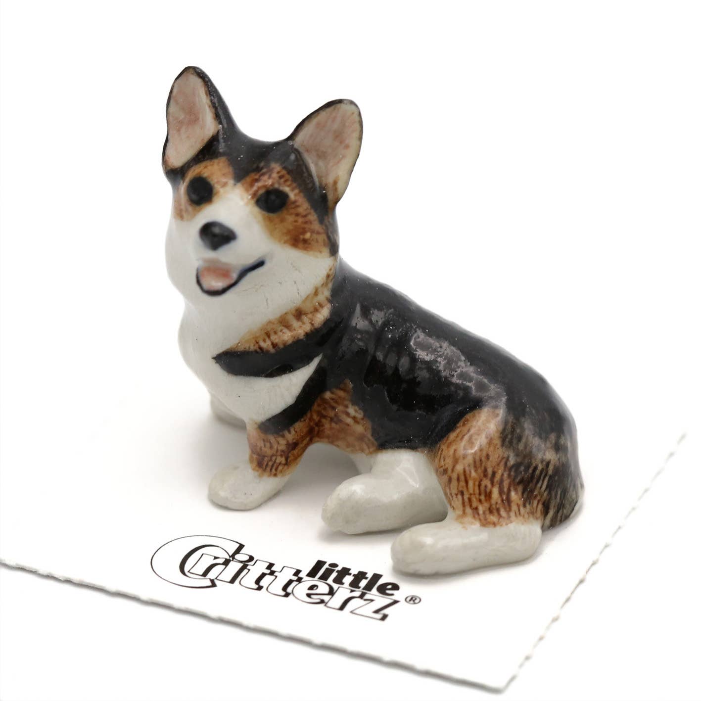 Little Critterz - Taffy Corgi Cardigan Porcelain Miniature
