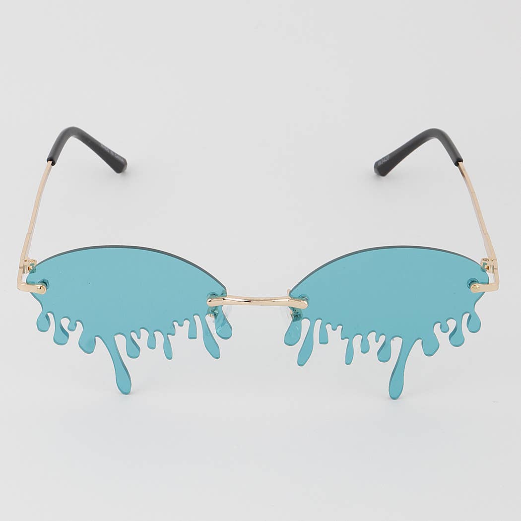 3AM BY H&D ACCESSORIES - Retro Dripping Paint Oval Sunglasses