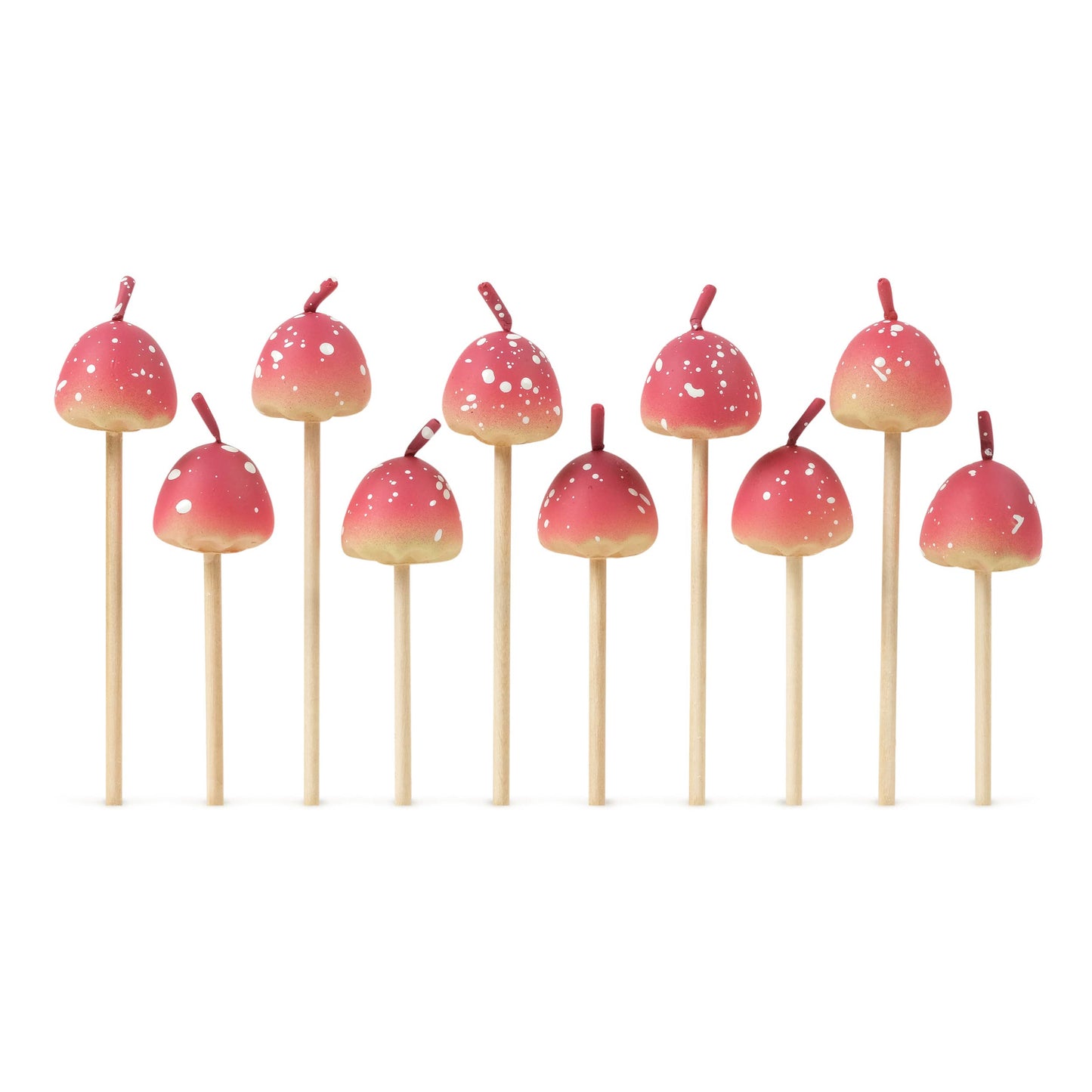 Woodland Wicks - Mushroom Birthday Candles - Set of 10