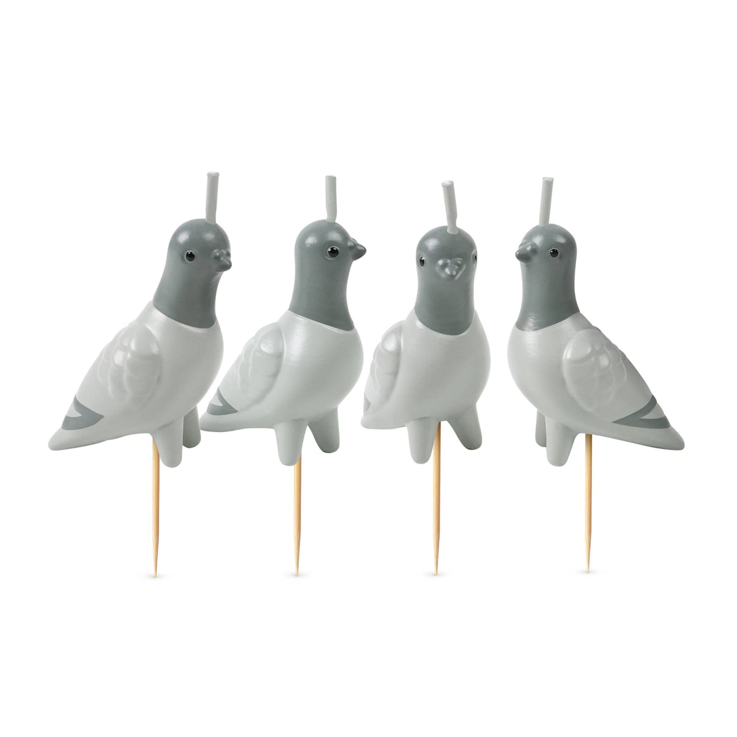 FLOCK PARTY Pigeon Candles - Set of 4