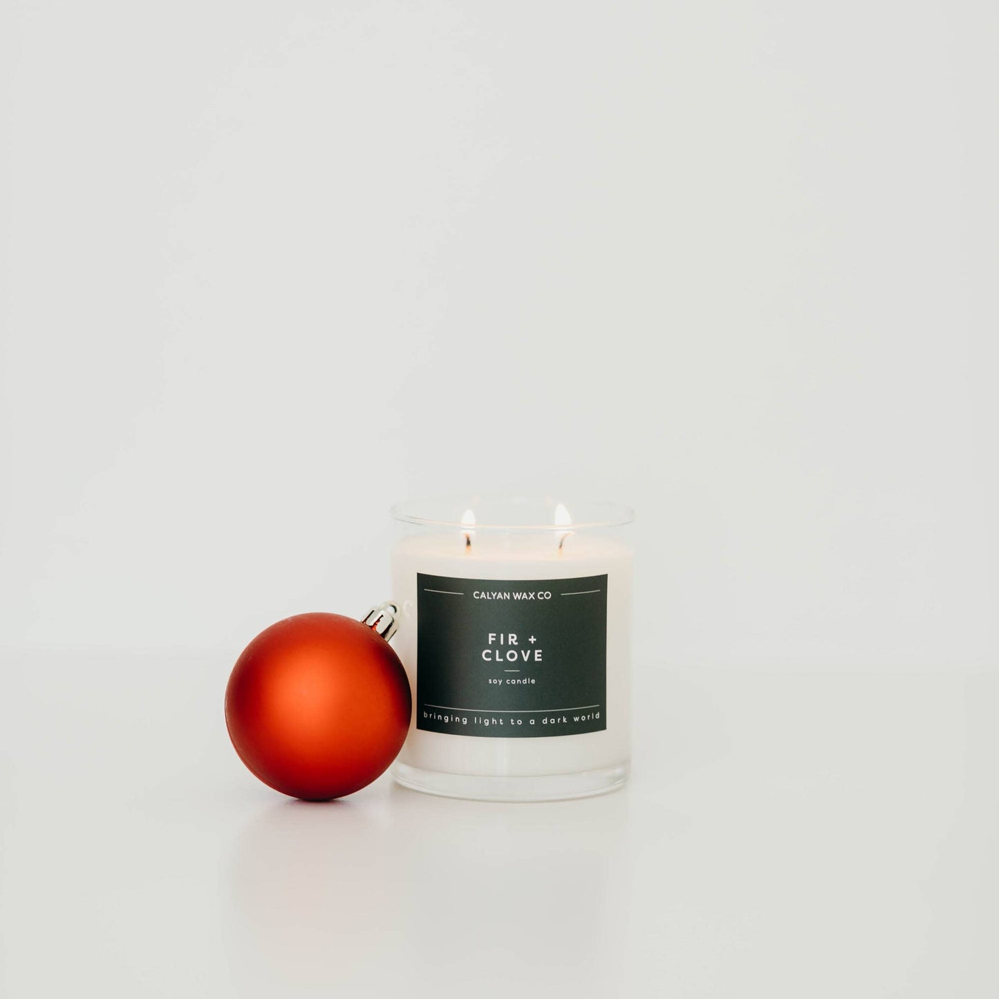 Fir + Clove - Clear Glass Tumbler Soy Candle