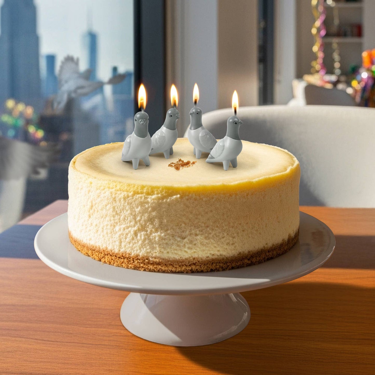 FLOCK PARTY Pigeon Candles - Set of 4