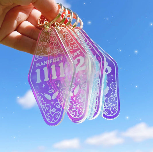 Angel Number Motel Keychain - Stocking Stuffer