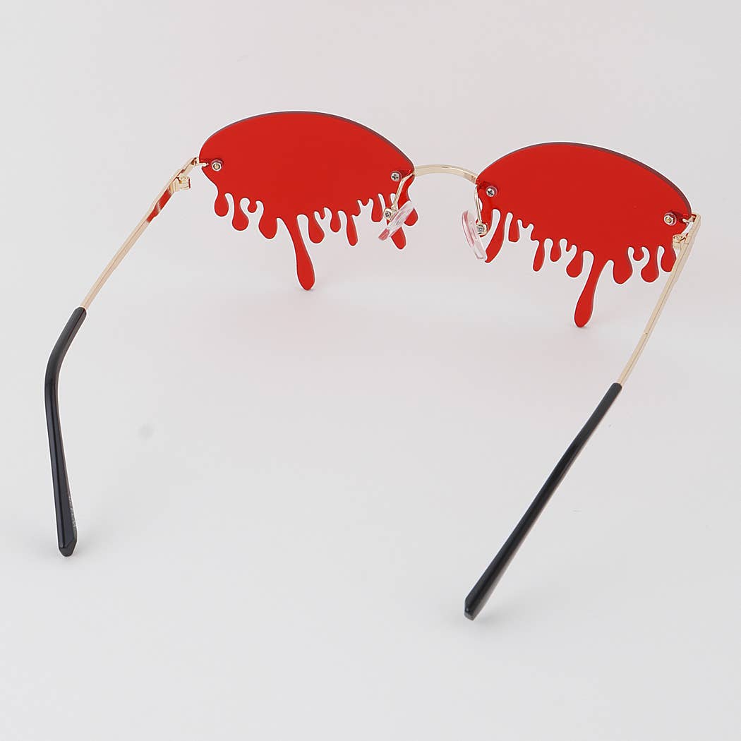 3AM BY H&D ACCESSORIES - Retro Dripping Paint Oval Sunglasses