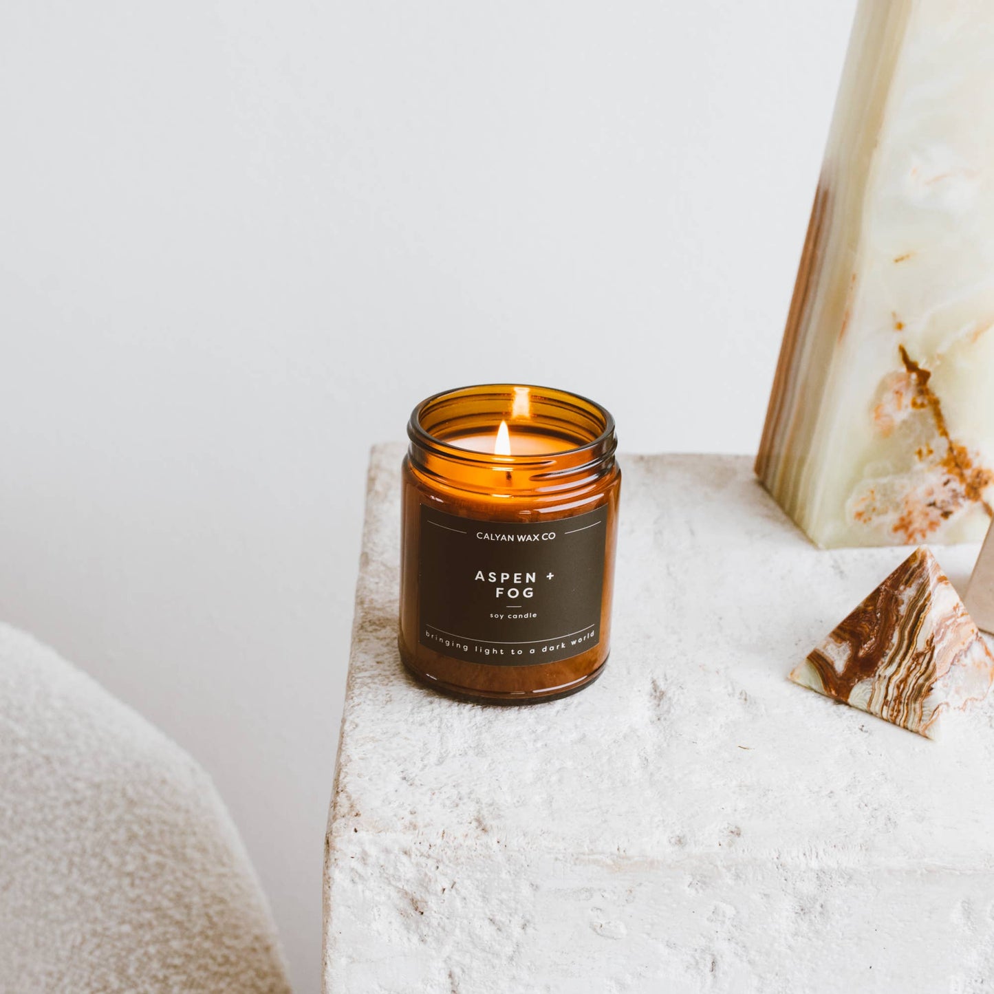 Aspen + Fog - Amber Jar Soy Candle