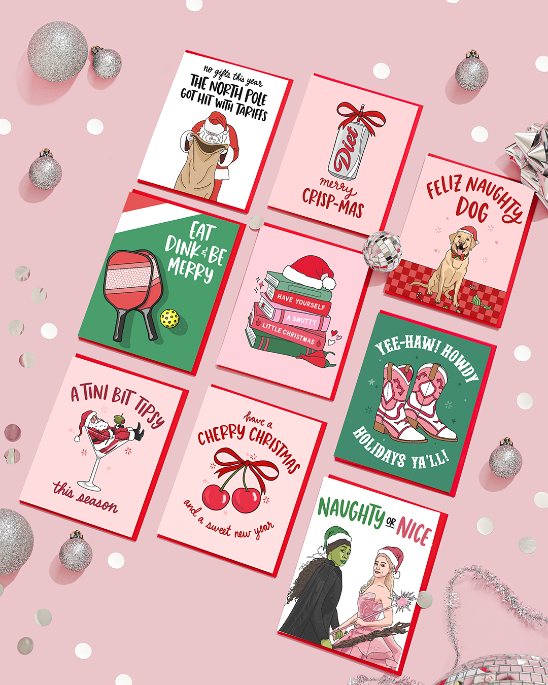 Cherry Christmas and Sweet New Year Holiday Card