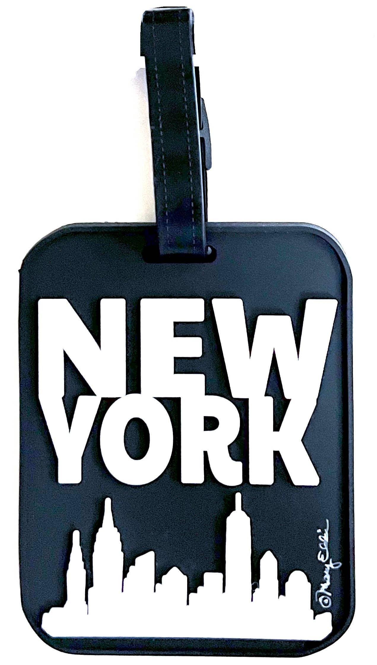 Mary Ellis - New York Luggage Tag Graphic Skyline