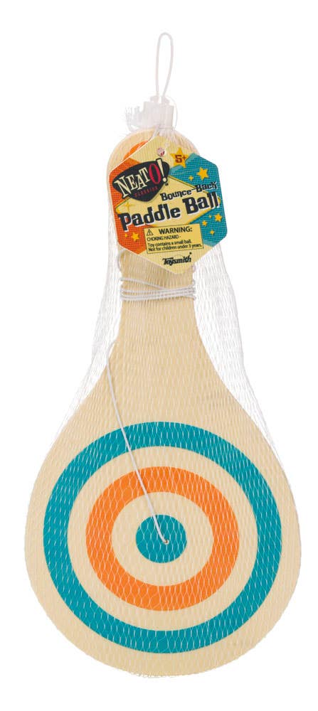 Neato! Bounce Back Paddle Ball- Retro Classic