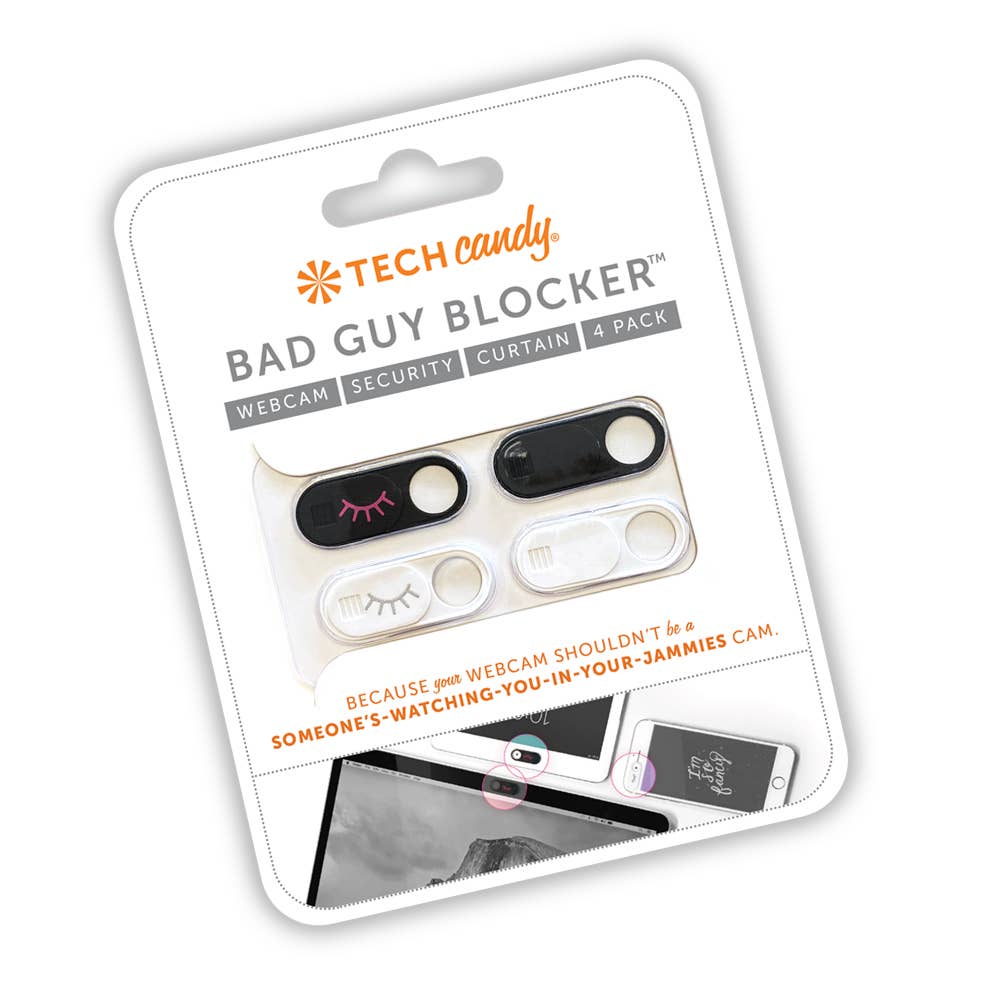 Tech Candy - BAD GUY BLOCKER WEBCAM SECURITY CURTAIN : BLACK