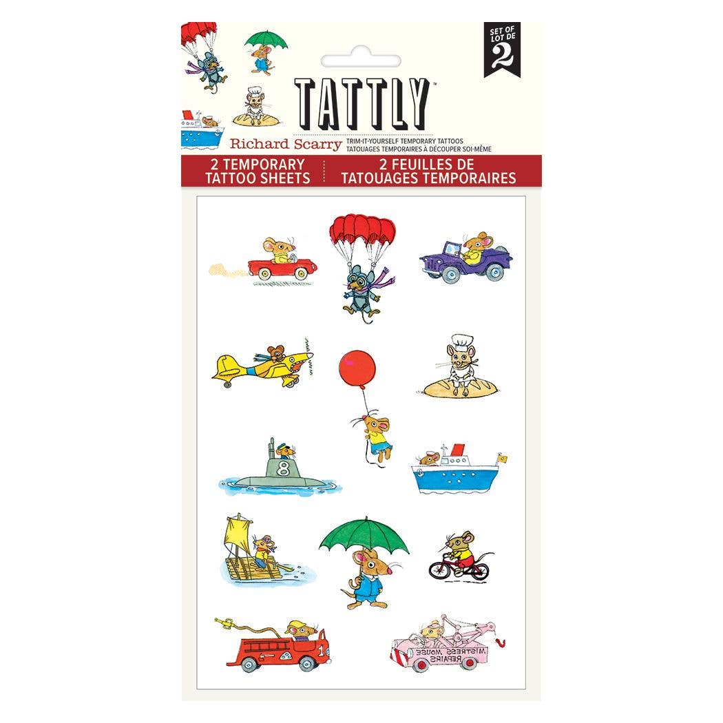 Busy World Mice Tattoo Sheet